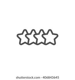 Star, rating icon suitable for info graphics, websites and print media and  interfaces. Line vector icon.