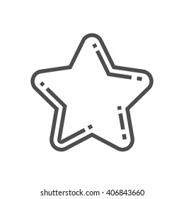 Star, rating icon suitable for info graphics, websites and print media and  interfaces. Line vector icon.