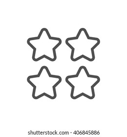 Star, rating icon suitable for info graphics, websites and print media and  interfaces. Line vector icon.