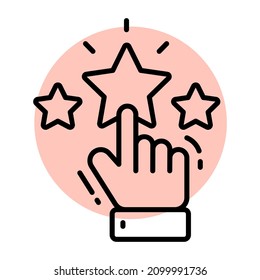 star rating icon, Survey and Feedback, modern vector illustration 