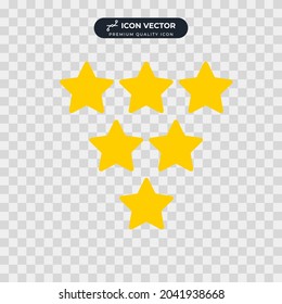 Star rating icon symbol template for graphic and web design collection logo vector illustration