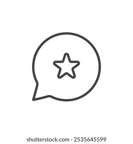 Ícone de classificação de estrelas Símbolo de arte de contorno fino