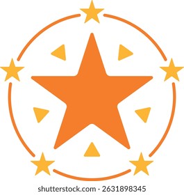 Symbol für die Sternenbewertung zur Darstellung von Qualitätsbewertungen, Produktbewertungen, Benutzerbewertungen und Kundenbewertungen