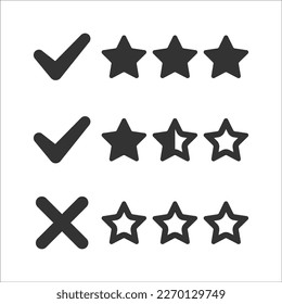 Star rating icon, Vector Graphics