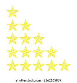 Star rating icon. Vector illustration of premium quality customer service gold star rating. Customer feedback rating system. Feedback concept.