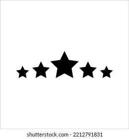 ilustración de vector de icono de clasificación por estrellas eps10. Insignia aislada para sitio web o aplicación - infografía de stock