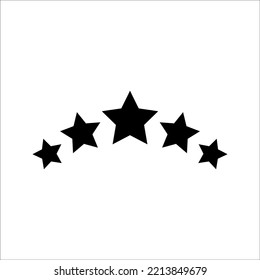 ilustración de vector de icono de clasificación por estrellas eps10. Insignia aislada para sitio web o aplicación - infografía de stock
