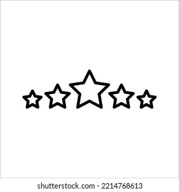 star rating icon vector illustration eps10. Isolated badge for website or app - stock infographics