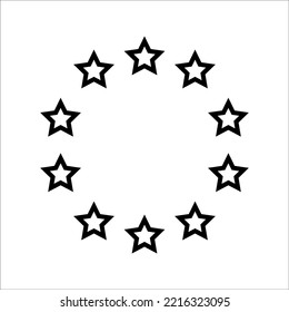 star rating icon vector illustration eps10. Isolated badge for website or app - stock infographics