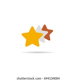 star rating icon, vector illustration. Flat design style