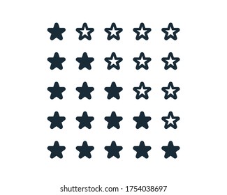 Star Rating Icon Vector Logo Template Illustration Design