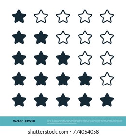 Star Rating Icon Vector Logo Template Illustration Design. Vector EPS 10.