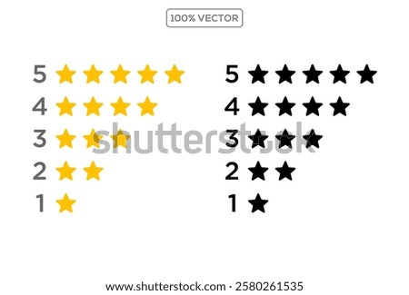 Star Rating Icon Vector Logo Template Illustration