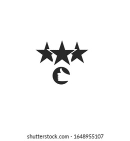 star rating Icon vector sign isolated for graphic and web design. star rating symbol template color editable on white background.