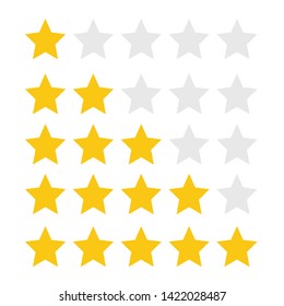 Star Rating Illustration Design Flat