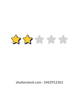 Star Rating Label Vector Template Design Illustration