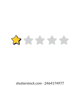Star Rating Label Vector Template Design Illustration