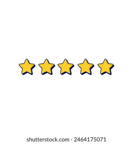 Star Rating Label Vector Template Design Illustration