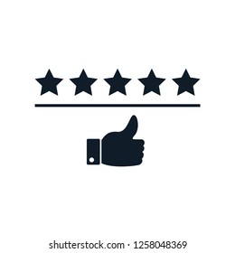 Star rating like icon vector logo template
