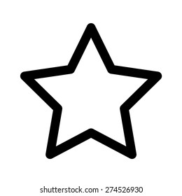 Star rating, movie star or favorite star line art vector icon for apps and websites