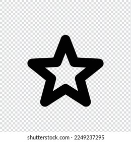 Star, rating outline icon in transparent background, basic app and web UI bold line icon, EPS10
