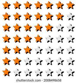 Star rating. Quality level, customer satisfaction, survey, poll star concept icon