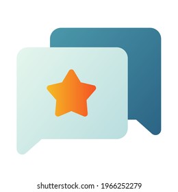 star rating review comment single isolated icon with smooth style