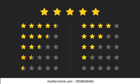 Star Rating Review oder Feedback Set