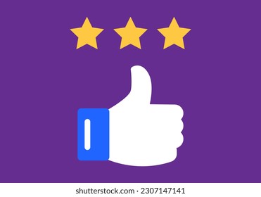 Star rating, reseñas, pulgares hacia arriba, me gusta. Ilustración del vector
