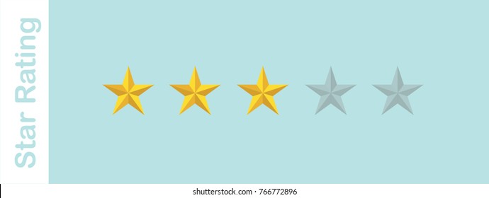 Star rating sample UI icon in vector graphic