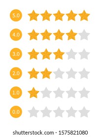 Star rating set vector isolated. 