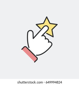 Star rating symbol concept. Flat and isolated vector eps illustration icon with minimal and modern design.