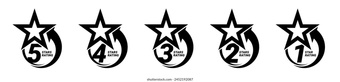 Star rating. star Symbol or emblem. vector illustration