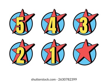 Classement par étoiles. étoile Symbole ou emblème. illustration vectorielle