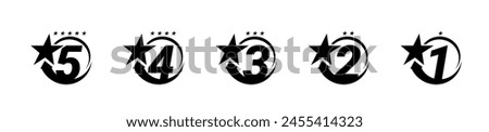 Star rating. star Symbol or emblem. vector illustration