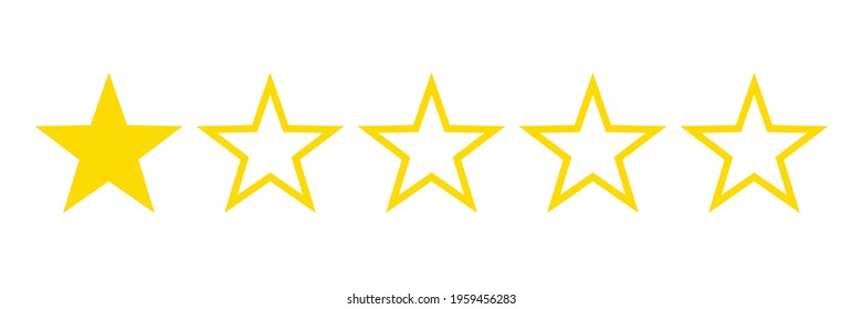 Star rating symbols. Quality, feedback, experience, level concepts.. Isolated badge for website or app.