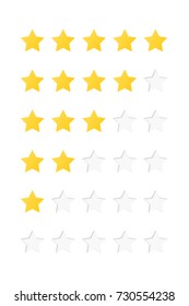 star rating system. Vector illustration isolated on white background