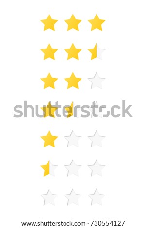 star rating system. Vector illustration isolated on white background