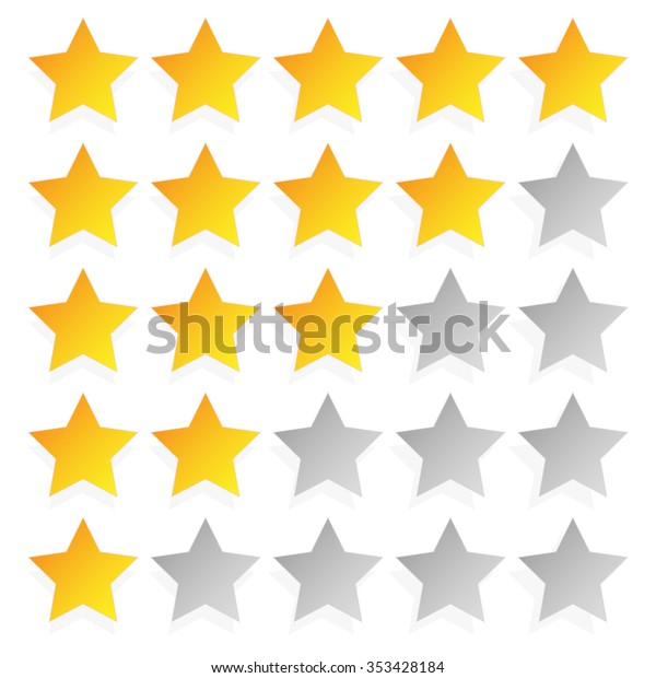 Star Rating Template 5 Stars Quality Stock Vector (Royalty Free) 353428184