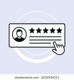 Star Rating UI – Customer Feedback and User Review Interface with Cursor Selection