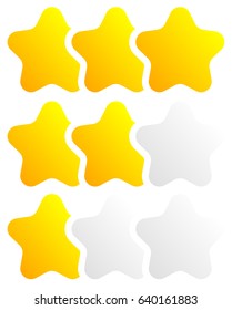 Star, star rating to use as illustrate quality, rating, reward, service level concepts