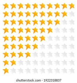 Star rating. Value, review, grade, and rank concept icon