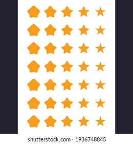 Star rating. Value, review, grade, and rank concept icon