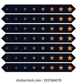 Star rating. Value, review, grade, and rank concept icon