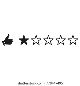 star rating vector icon, like icon, flat design best vector star rating illustration 