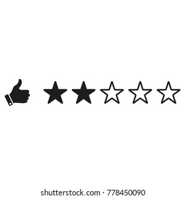 star rating vector icon, like icon, flat design best vector star rating illustration 
