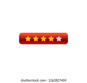 Star rating vector icons. Website product review stars. - Vector