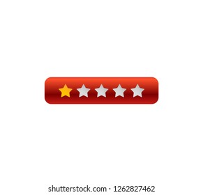Star rating vector icons. Website product review stars. - Vector