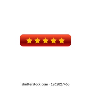 Star rating vector icons. Website product review stars. - Vector
