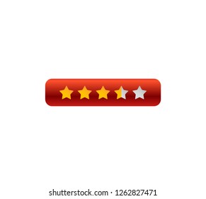 Star rating vector icons. Website product review stars. - Vector
